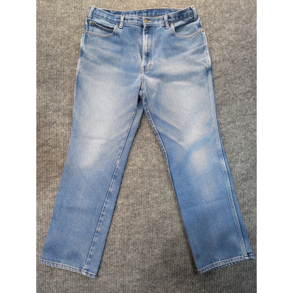 LONG HAUL Jeans Men's 38x32 Blue Medium Wash Regular Fit Straight Denim